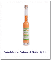 Sanddorn-Sahne Likör, 17%, 100 ml