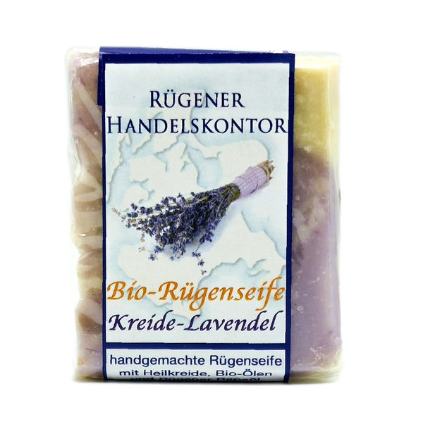 Bio-Rügenseife: Kreide-Lavendel mit Rügener Kreide