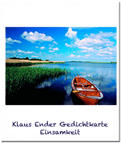 Klaus Ender: Gedichtkarte "Einsamkeit"